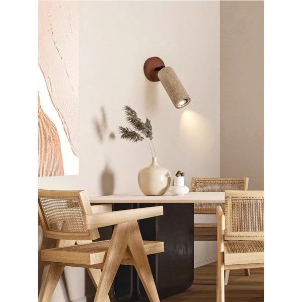 Wabi-Sabi Travertine Adjustable Wall Lamp M487