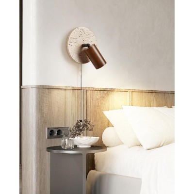 ヴィンテージ イエロー トラバーチン ウォールランプ M257