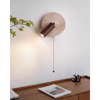 ヴィンテージ イエロー トラバーチン ウォールランプ M257