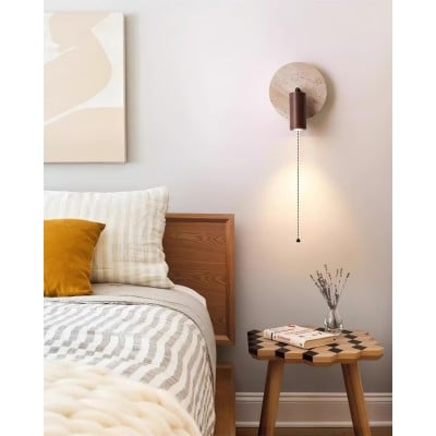 ヴィンテージ イエロー トラバーチン ウォールランプ M257