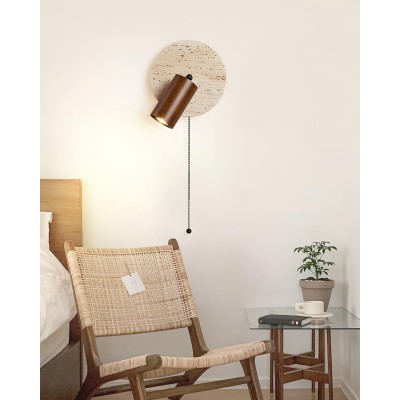 ヴィンテージ イエロー トラバーチン ウォールランプ M257