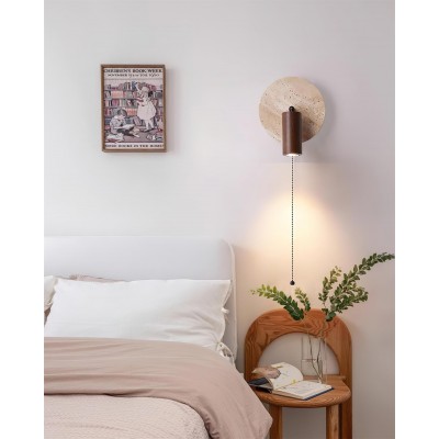 ヴィンテージ イエロー トラバーチン ウォールランプ M257