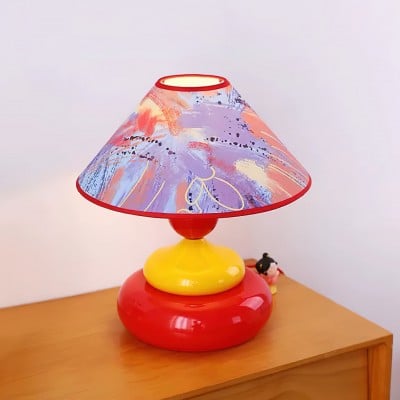 Retro decoratieve kleurrijke gestapelde tafellamp M244