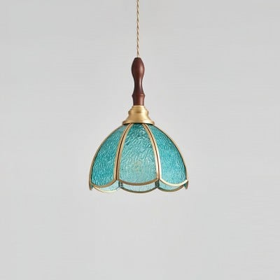Vintage Tiffany Stanied Glass Pendant Lamp M237