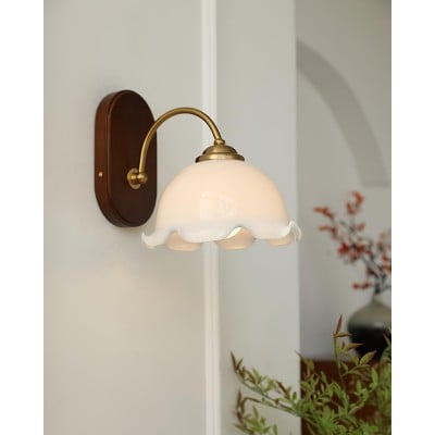 Lampada da parete vintage a forma di fiore M208