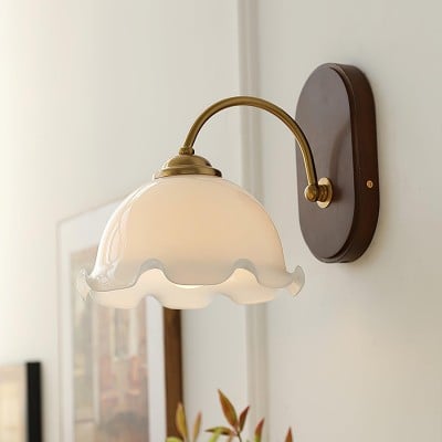 Lampada da parete vintage a forma di fiore M208