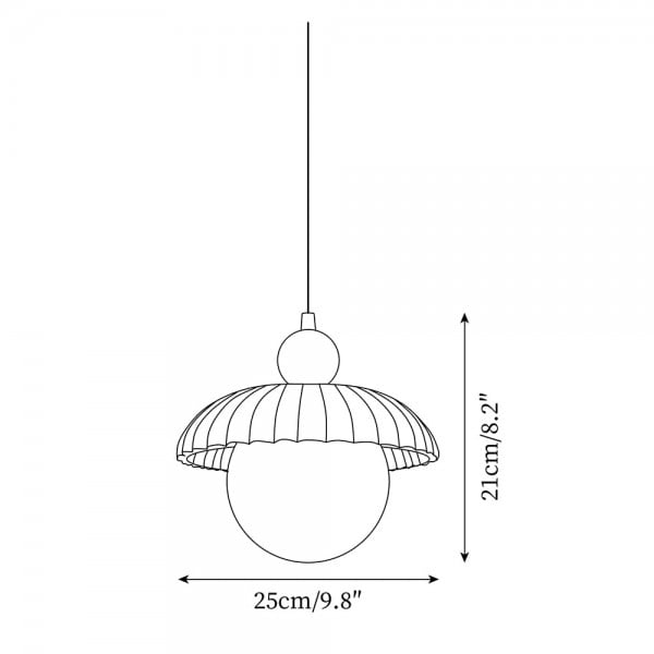 Creative Spherical Straw Hat Vertical Line Pendant Lamp M191 | Pendant ...