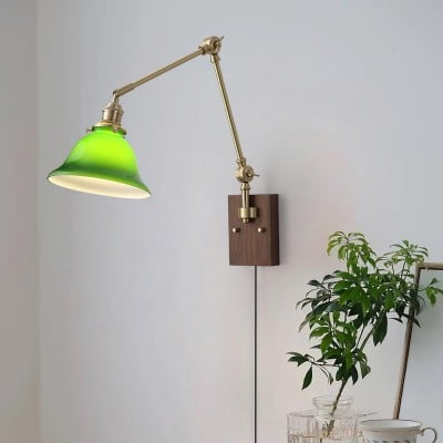 Lampada da parete con braccio oscillante Banker M188