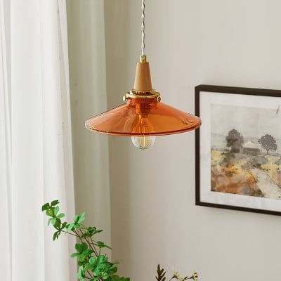 Lampada a sospensione in vetro e ottone nordico M185
