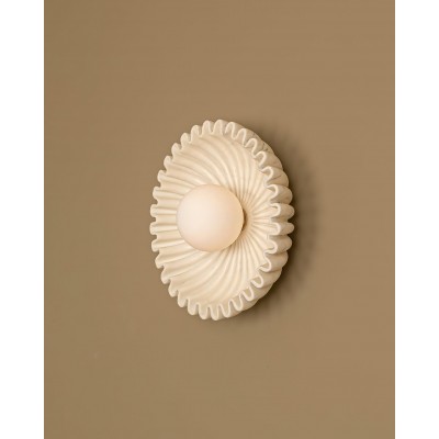 Klosz Plastikowy Ceramiczny kwiat Lampa ścienna M184