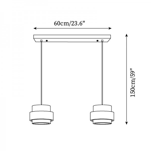 Natural Cylindrical Travertine Walnut Pendant Light M169