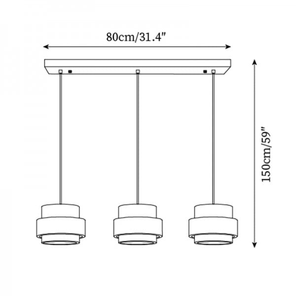 Natural Cylindrical Travertine Walnut Pendant Light M169