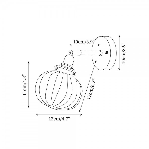 Simple Hallway Entrance Pumpkin Pattern Wall Lamp M108