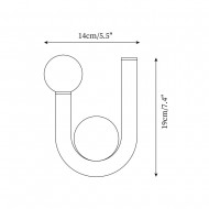 Creative U Shaped Double Head Wall Lamp M91