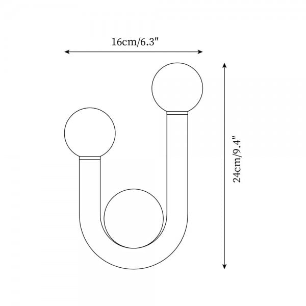 Creative U Shaped Double Head Wall Lamp M91