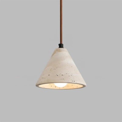 Travertine Conical Pendant Lamp M160