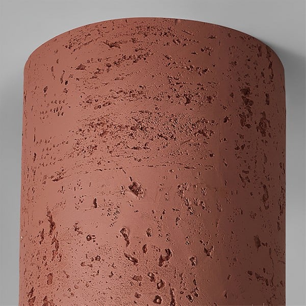 Small Natural Travertine LED Ceiling Light – Cylindrical Stone Design M72