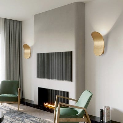 Contemporary Scandinavian Aluminum Arch LED Wall Sconce Lamp M64