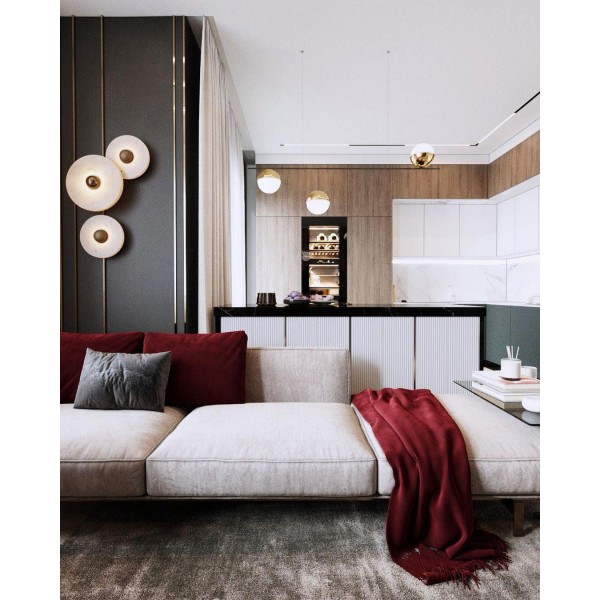 Creative Marble Rund Vägglampa M42