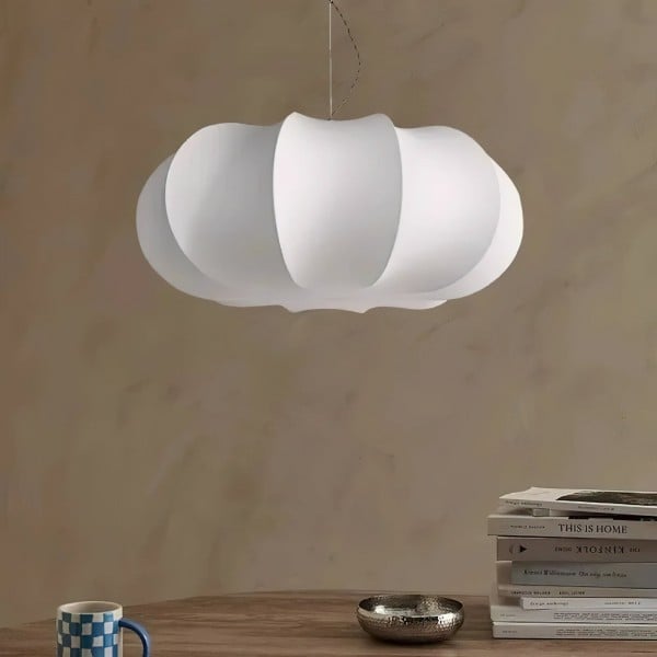 Modern Creative Flat Round Silk Pendant Lamp M25