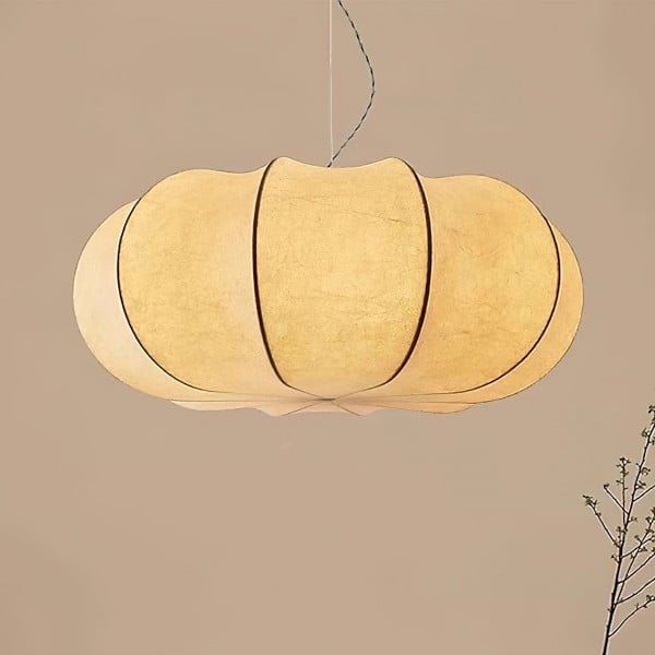 Modern Creative Flat Round Silk Pendant Lamp M25