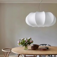 Modern Creative Flat Round Silk Pendant Lamp M25