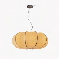 Modern Creative Flat Round Silk Pendant Lamp M25
