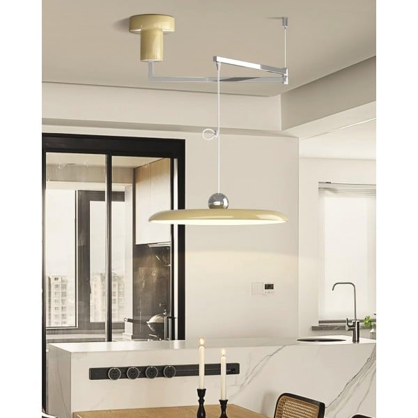 Simple Modern Adjustable Swing Arm Disc Pendant Lamp M11