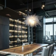 Lampe à suspension en coton blanc