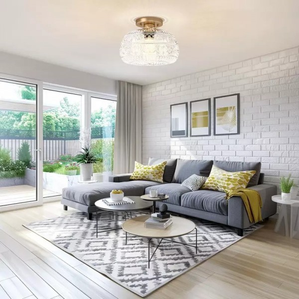 Vintage Solid Colour Glass Recessed Ceiling Lamp S201