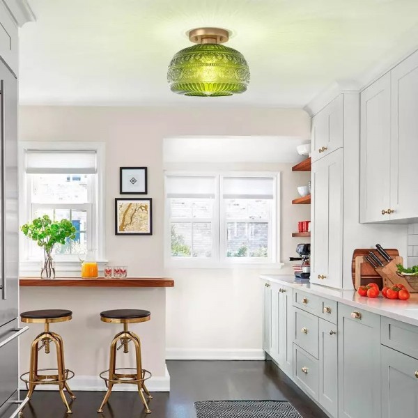 Vintage Solid Colour Glass Recessed Ceiling Lamp S201