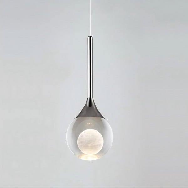 Suspension boule en verre transparent Moon S205