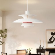 Lampada a sospensione in metallo multistrato danese S107