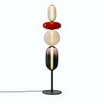 Lámpara de pie antigua creativa de travertino amarillo G07