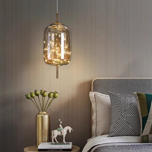 Scandinavian Cylinder Oval Glass Pendant Light M63