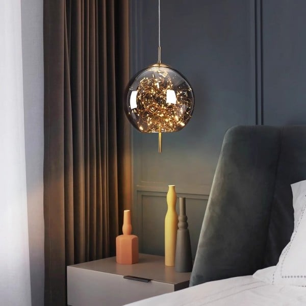 Scandinavian Cylinder Oval Glass Pendant Light M63