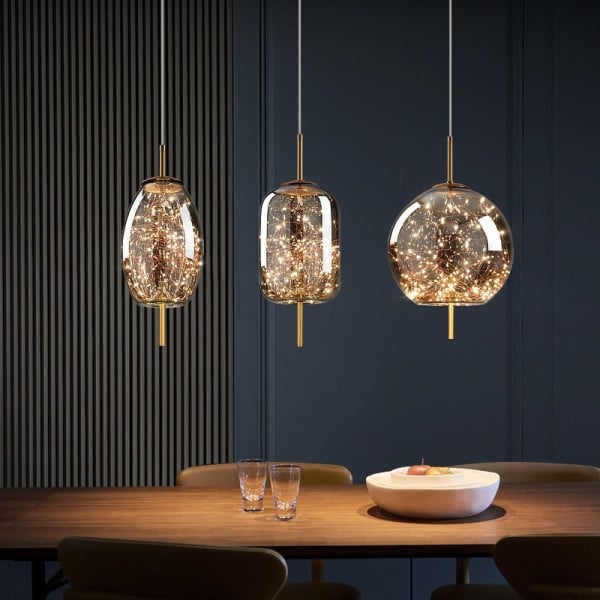 Scandinavian Cylinder Oval Glass Pendant Light M63