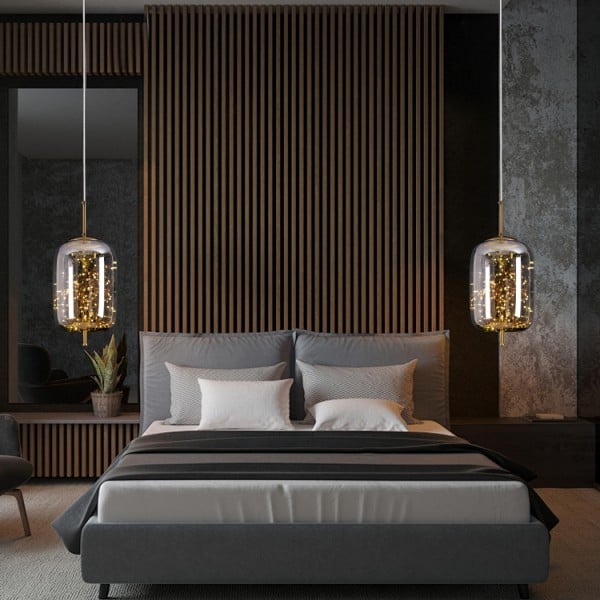 Scandinavian Cylinder Oval Glass Pendant Light M63