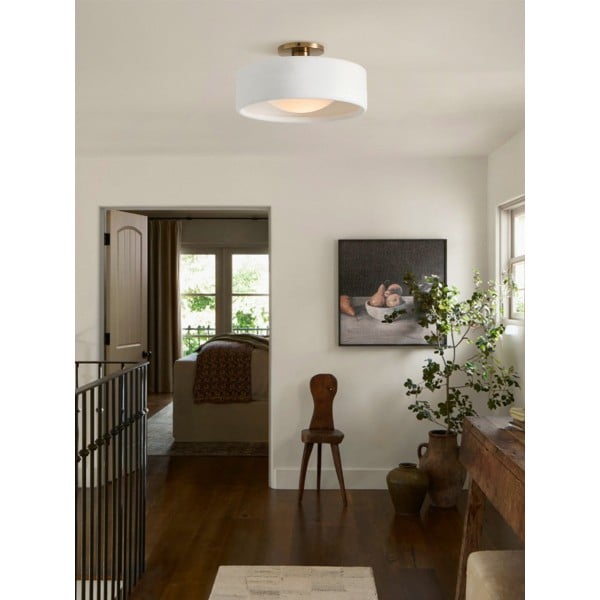Cerova Elegant Round Porcelain Flush Mount Ceiling Light G86