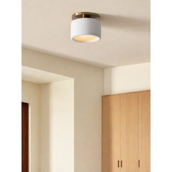 Cerova Elegant Round Porcelain Flush Mount Ceiling Light G86