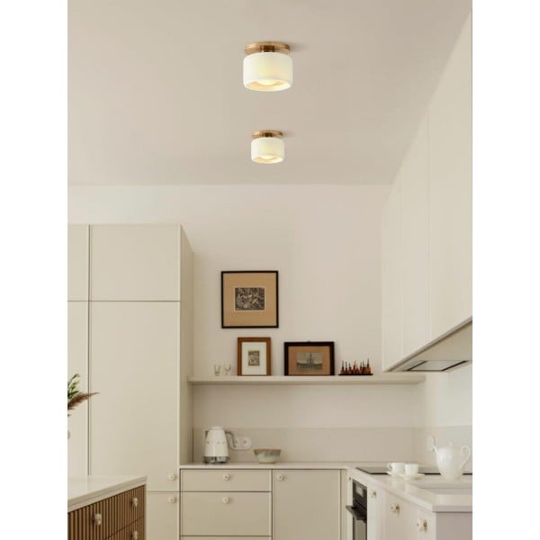 Cerova Elegant Round Porcelain Flush Mount Ceiling Light G86
