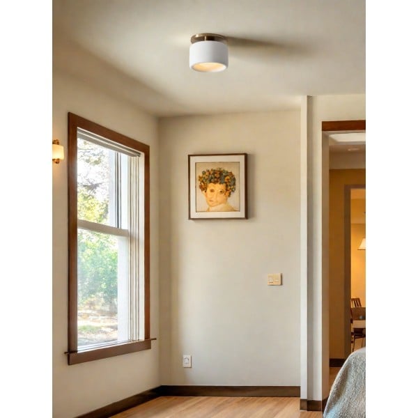 Cerova Elegant Round Porcelain Flush Mount Ceiling Light G86