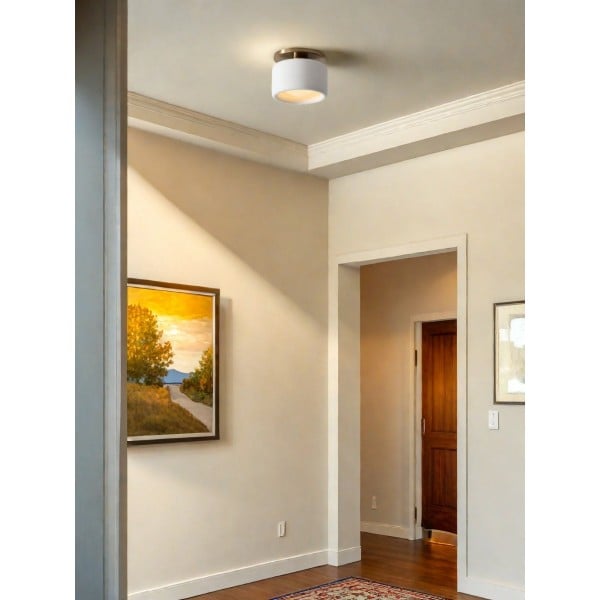 Cerova Elegant Round Porcelain Flush Mount Ceiling Light G86