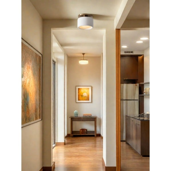 Cerova Elegant Round Porcelain Flush Mount Ceiling Light G86