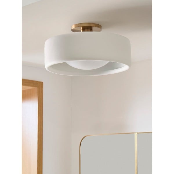 Cerova Elegant Round Porcelain Flush Mount Ceiling Light G86