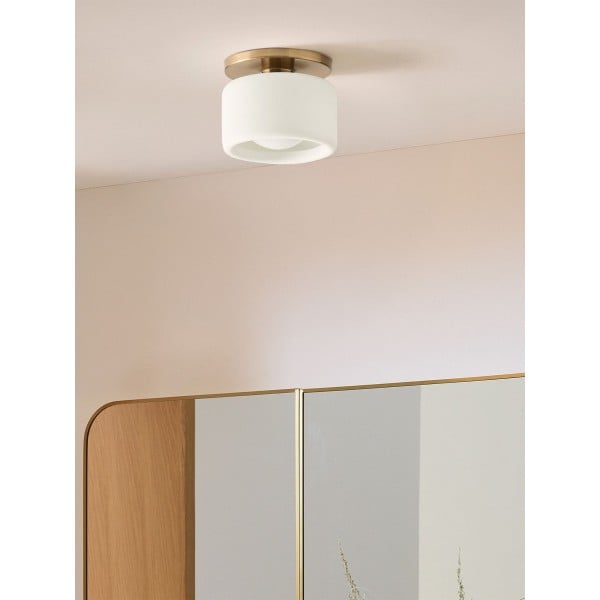 Cerova Elegant Round Porcelain Flush Mount Ceiling Light G86