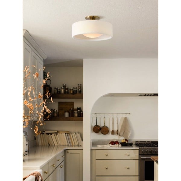 Cerova Elegant Round Porcelain Flush Mount Ceiling Light G86