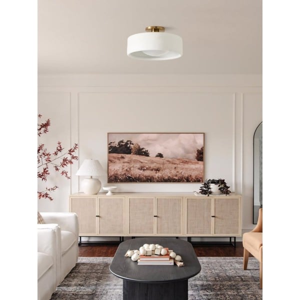 Cerova Elegant Round Porcelain Flush Mount Ceiling Light G86