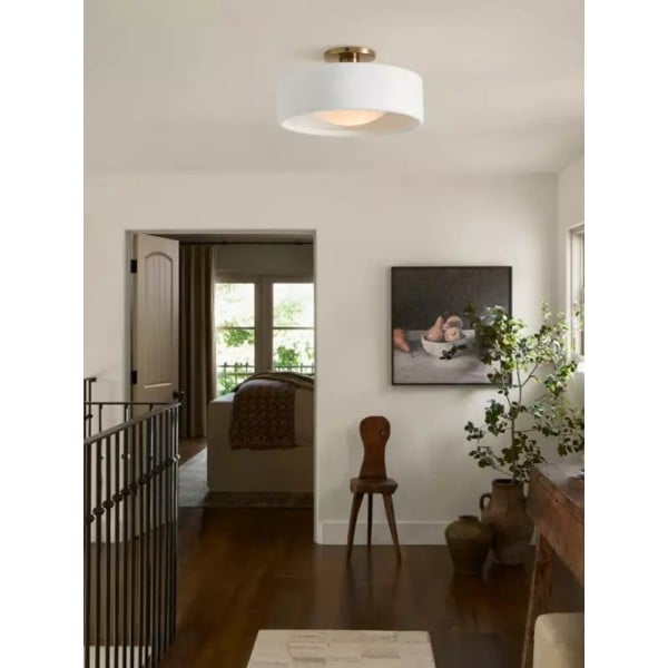 Cerova Elegant Round Porcelain Flush Mount Ceiling Light G86