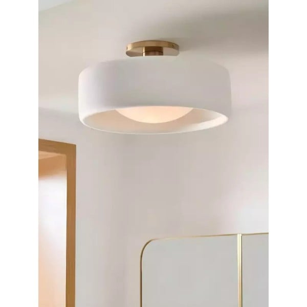 Cerova Elegant Round Porcelain Flush Mount Ceiling Light G86
